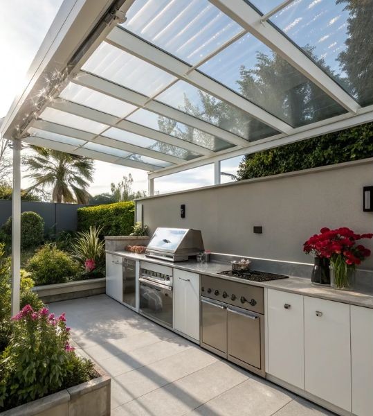 Kanopi Polycarbonate di Dapur Outdoor